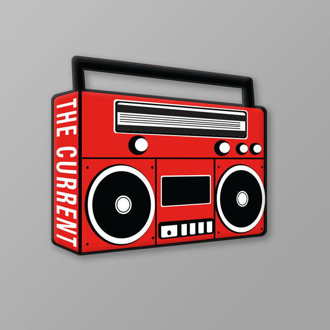 The Current Enamel Boombox Lapel Pin