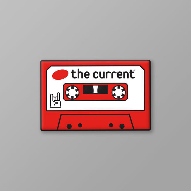 The Current Enamel Cassette Lapel Pin